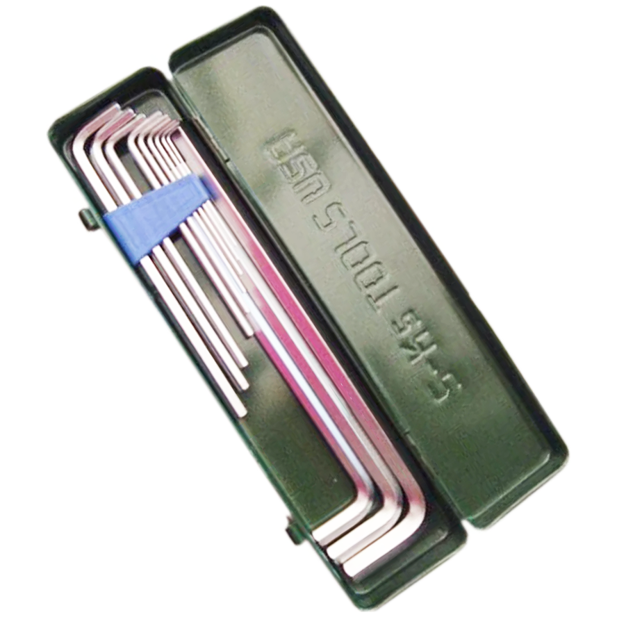 S-Ks Extra Long Arm Allen Wrench Set with Metal Case (Chrome) | SKS by KHM Megatools Corp. S-Ks Extra Long Arm Allen Wrench Set with Metal Case (Chrome) | SKS by KHM Megatools Corp.